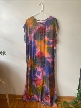 Osei Duro Maxi Dress in Multi-Color Tie-Dye Print